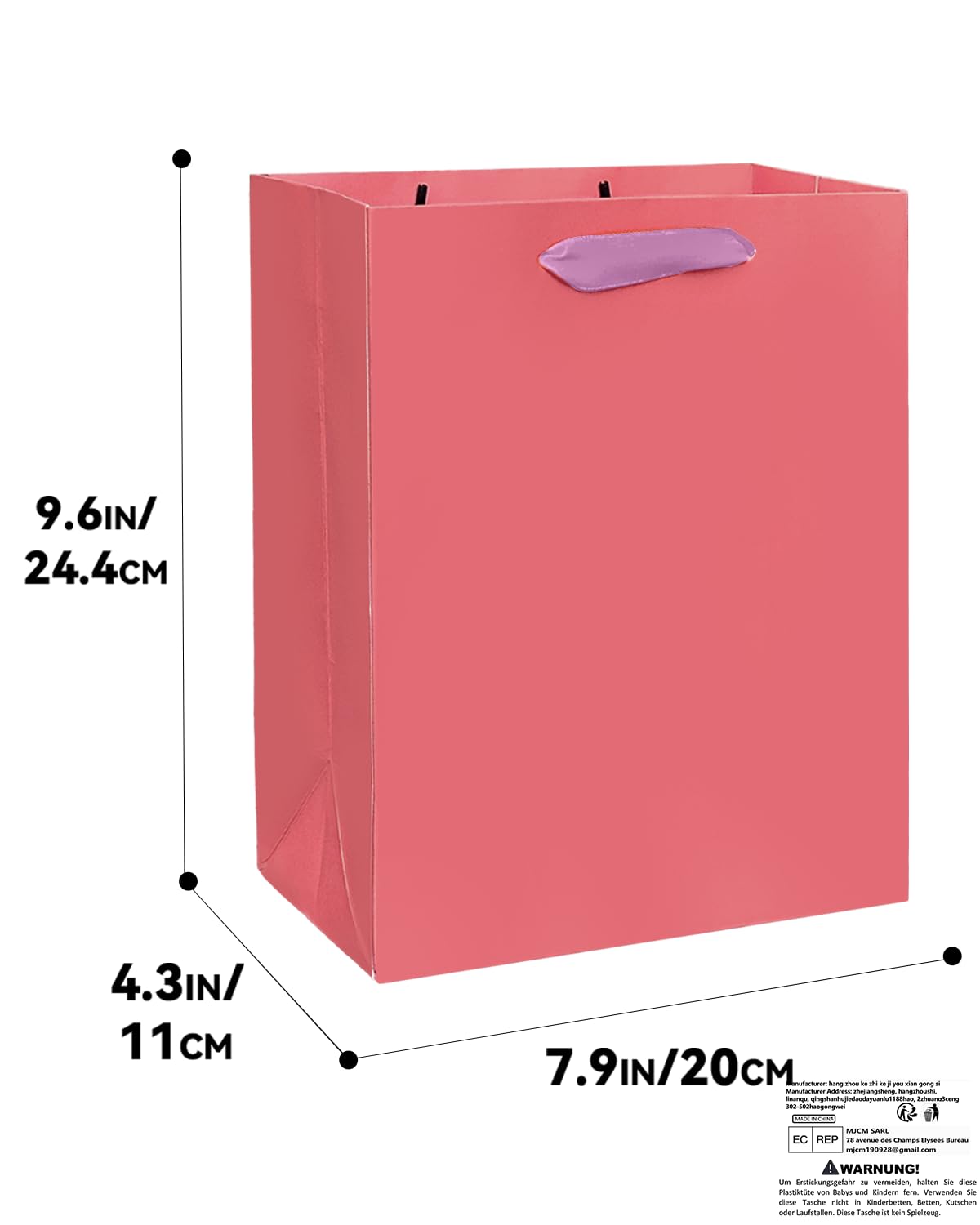 Gcardist Sacchetti Regalo Blu Lago con Carta Velina per Matrimonio, Compleanno, Forniture per Feste, 20 x 11 x 24 cm, Sacchetti Regalo di Cartone Taglia Media (5 Pezzi + 15 Pezzi di