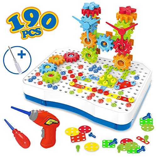 CENOVE Jeux Enfant 3 4 5 Ans,Puzzle Jeux 3D Mosaique Construction Jouet Garçon Enfant Fille 4 Ans ,DIY Montessori Kit 190 Pcs
