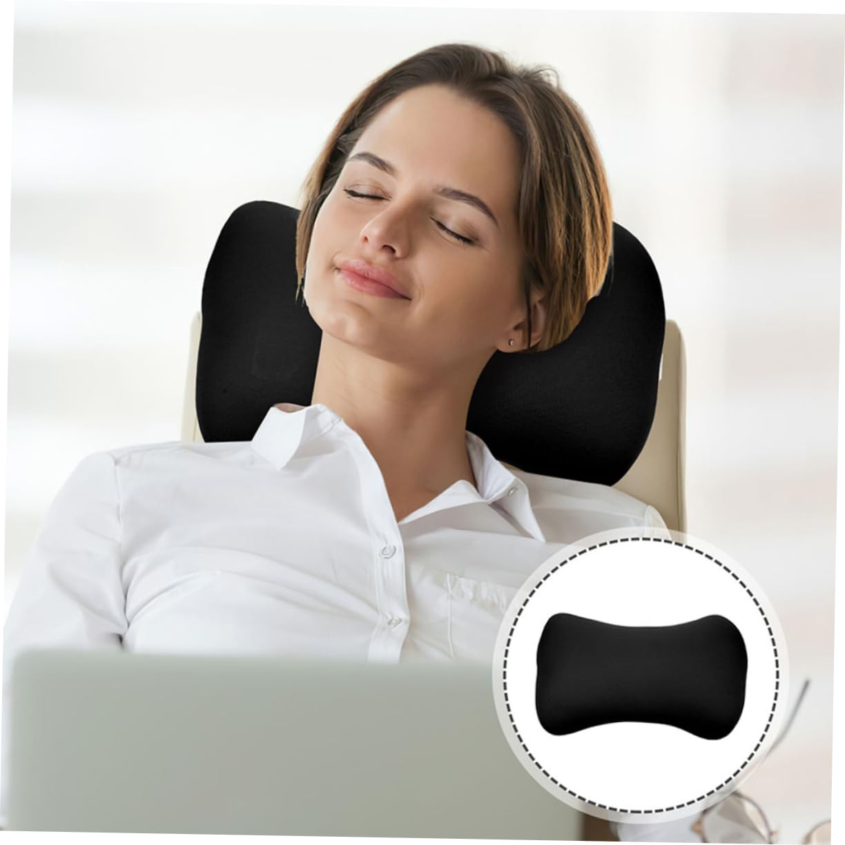BESPORTBLE 4piezas Almohada Portátil para Dormir Cojín De Descanso Cervical Soporte Ligero para Oficina y Viajes para Siestas y Viajes Coche
