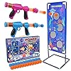 STOTOY-Schießspiel für Nerf-Spielzeug, 5 6 7 8 9 10+ Jahre, Jungen und Mädchen, 2PK Foam Ball Popper Air Toy Guns mit stehendem Schießziel, 24 Foam Balls, Indoor-Outdoor-Aktivitätsspiel für Kinder