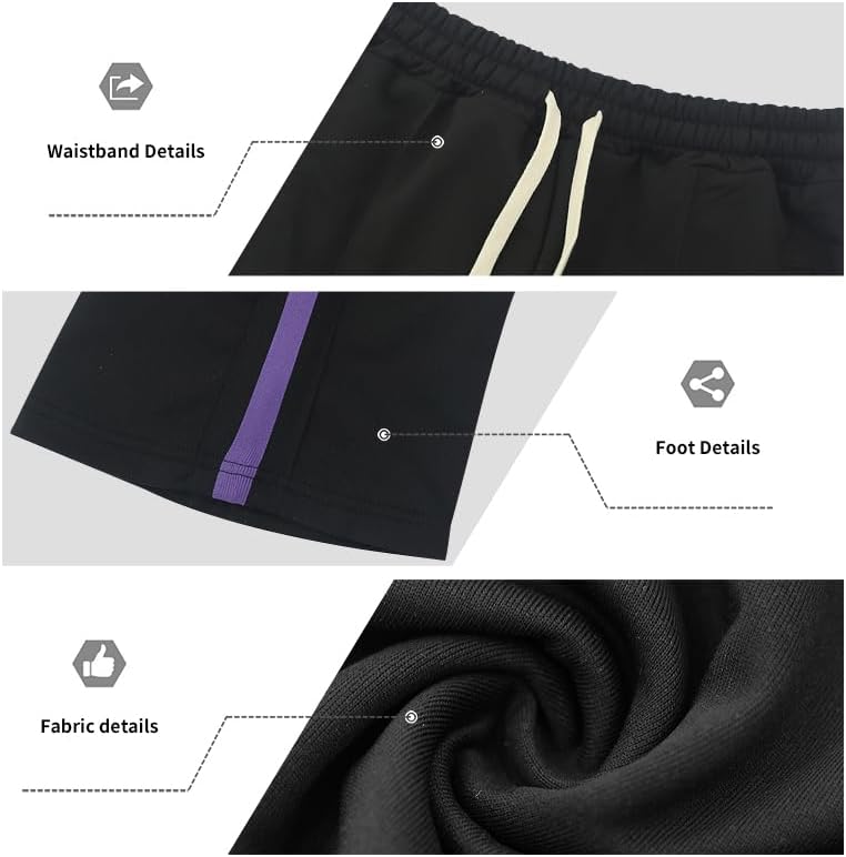 ZOCANIA Mens Casual Pants Men Knitted Wide Leg Striped Elastics Waist Straight Leg Trousers Men's Pant with Pockets - Image 6