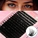 D Curl Eyelash Lash Clusters Lashes Extensions 280 Pcs Volume Wispy Individual Eye Lash Cluster 100P DIY Home Makeup Thin Band Clusters Lashes Extension Kit (9-20MM)