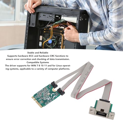 Ejoyous Tarjeta de Red Mini PCIe 2.5G con Chipset Realtek RTL8125B y ECC para Windows y Linux miniatura 3