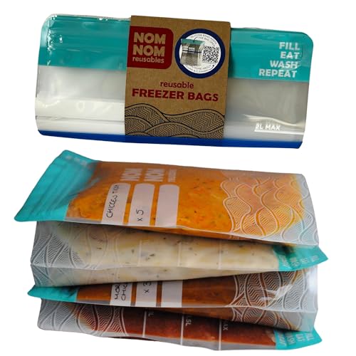 Nom nom bolsas reutilizables para congelador para niños x 4