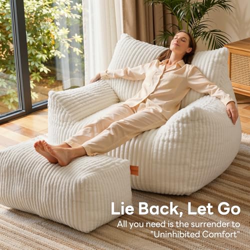 Image of Giant Bean Bag Chair, Oversized Bean Bag Couch for Adults