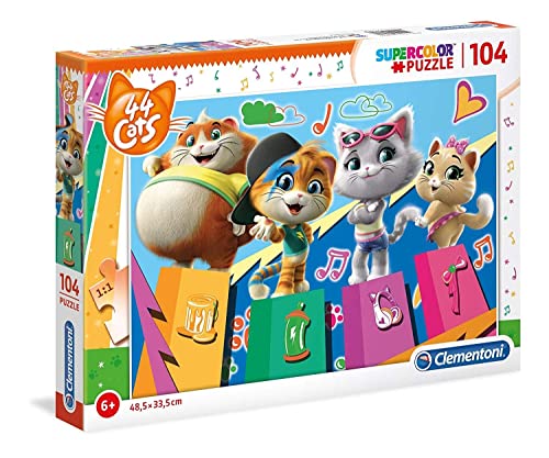 Clementoni 27271 - Puzzle 104 Piezas 44 Gatos