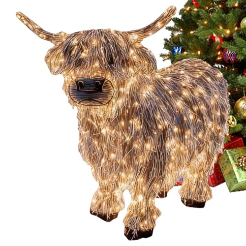 TocaFeank Kuh Deko,3D Kuh Mit LED-Beleuchtung · 28 cm...