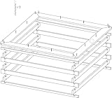 Gartenpirat Sandkasten 180 x 180 x 30 cm aus Holz 30 mm imprägniert Holzsandkasten für den Garten TÜV geprüft - 5