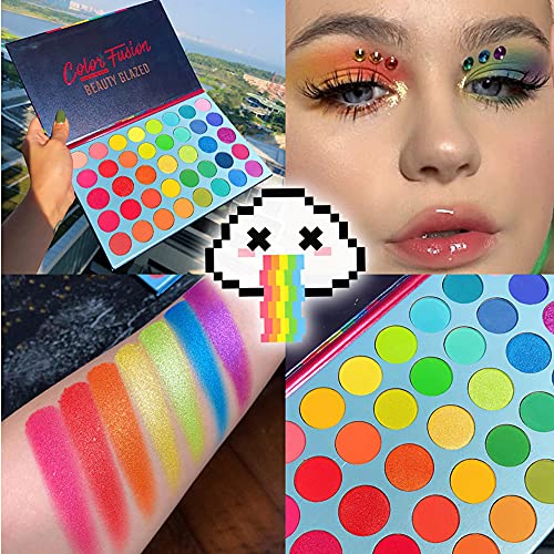Beauty Glazed 39 Colors Eyeshadow Powder Palette Glitter Shiny Golden Eyeshadow Highly Pigmented Shimmer & Matte Metallic Waterproof Smooth Powder Natural Brilliant Eye Makeup Palettes - Image 5