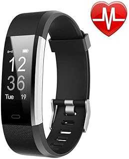 VOZOYA Activity Trackers Waterproof Fitness Tracker, Activity Tracker with Heart Rate Monitor, Smart Watch with Sleep Monitor, Step Counter, Calorie Counter, Watch for Women Men (Size : Black)