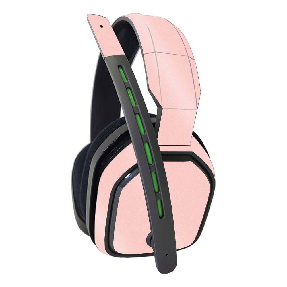 MightySkins Glossy Glitter Skin Compatible with Astro A10 Headset - Solid Blush | Protective, Durable High-Gloss Glitter Finish | Easy to Apply and Change Styles | Made in The USA