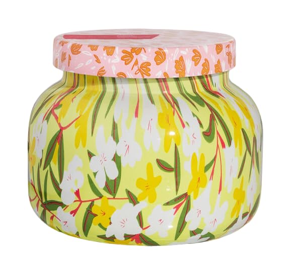 Capri Blue Aloha Orchid Candle - Pattern Play Signature Glass Jar Candle - Luxury Aromatherapy Soy Candle - Fresh Scented Candle - Colored Candles with Pattern Design (19 oz)