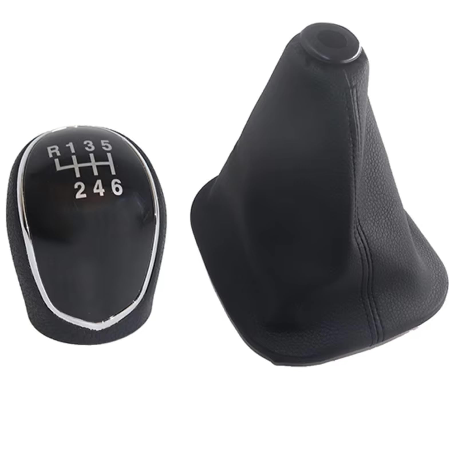 Hillar Pair Black Car Gear Stick Knob For Hyundai Ix35 2009-2015 Manual Gear Shift Knob Leather Gaiter Boot Cover Lever Shifter Handle Stick Boot Gaitor(Pair Black)