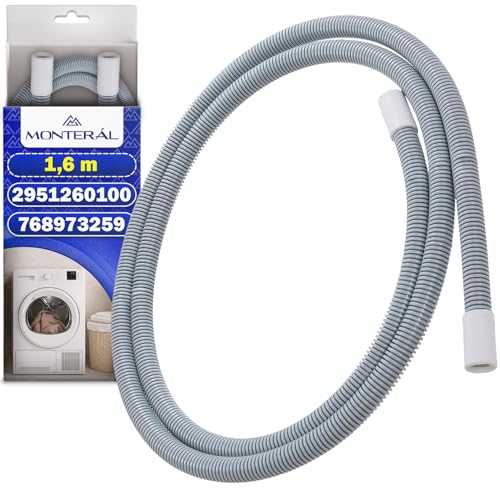 Tuyau Evacuation Seche Linge 1,6 m avec le Code Original 2951260100 pour Beko pour Arcelik...