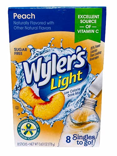 Wyler's Light Singles To Go Powder Packets, Water Drink Mix, Peach, Pack of 2 image 4
