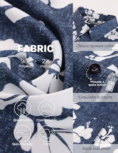 50% Off PJ PAUL JONES Men's Hawaiian Shirt - Use Code 4A2I36AI - Image 3