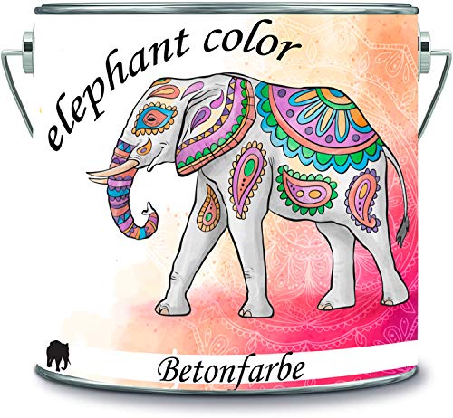 elephant color 2-K - Pintura de hormigón para exteriores (resina epoxi gris hierro 7011, 2,5 kg)