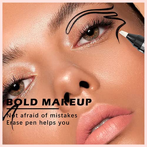 Generic Hosaily 2Pcs Makeup Remover Pen Quick Fix Makeup Cleanser Eraser Pen Correct Makeup Mistakes Makeup Corrector Pen For Eyes Lips Face Correction Eyeliner Lipstick Mascara Fixer With 3 Replacement Heads thumb #4