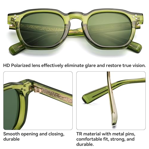 Dollger Square Polarized Sunglasses for Men Women Fashion Classic Designer Sunglasses Shades UV Protection4