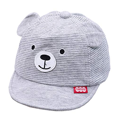 Yixda - Gorra de béisbol para niño y niña Bär Grau Talla Unica