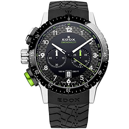 EDOX Unisex-Armbanduhr EDOX RALLY INSTRUMENTS CHRONORALLY 1 Chronograph Quarz Kautschuk 10305 3NV NV