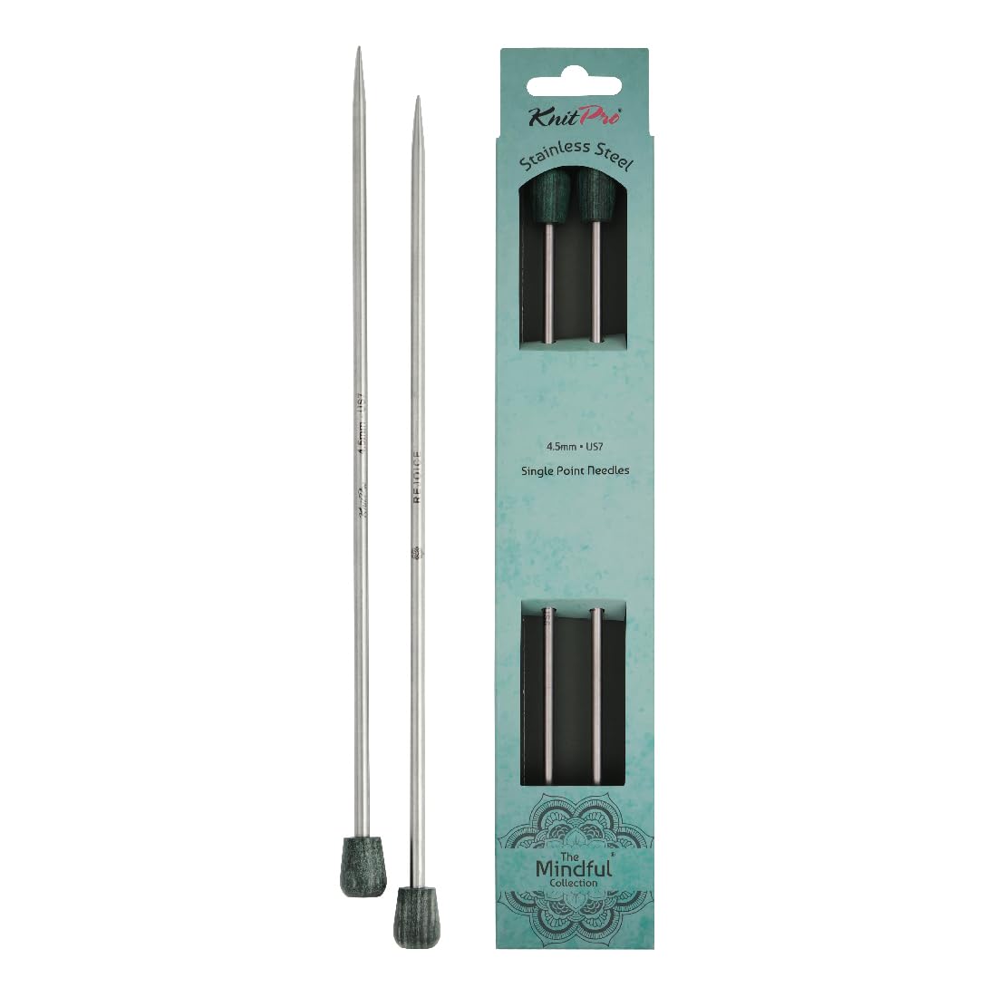 KnitPro The Mindful Collection Single Pointed Needles 10" (25cm) | Size 4.5mm