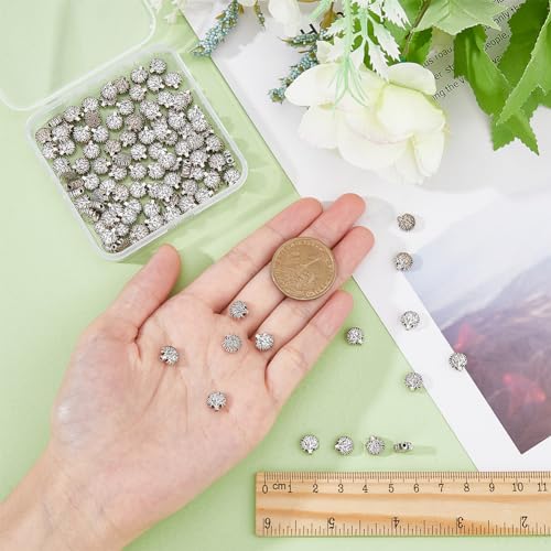 HOBBIESAY 120Pcs 8mm Tree of Life Spacer Beads, Antique Silver Tibetan Style, Round Shape, Alloy Material - Image 3