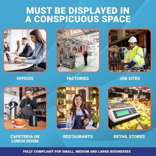 2025 maryland state and federal labor law poster - osha workplace compliant - mandatory regulations posting for employees - all in one required compliance posting 1634 x 4034 - laminated