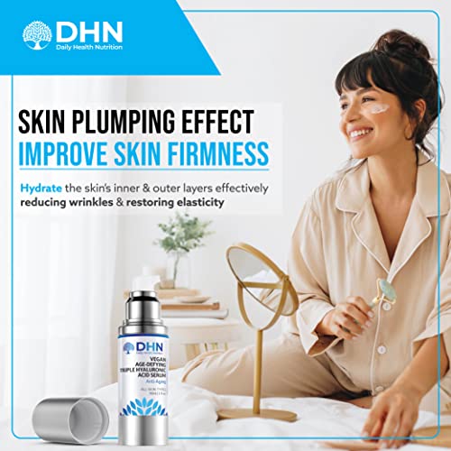 Triple Hyaluronic Acid Anti-Aging Face Serum. 3 Types of Pure Hyaluronic Acid with Vitamin C for Smoother, Firmer Looking Skin. Triple Hydrating Boost. Made in Canada, Vegan & Cruelty Free - Image 3