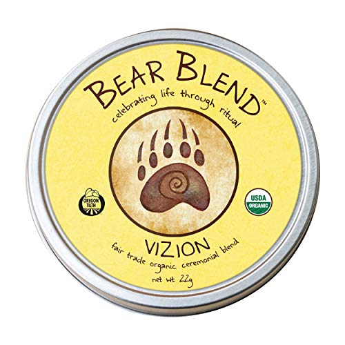 Bear Blend Organics Vizion Herbal Ceremonial Blend 22g - Herbal Smoking Blend - Smokable Herbs - Herbal Tea - Herbal Cigarettes Tobacco Free Nicotine Free - Herbal Smoke Cigarettes