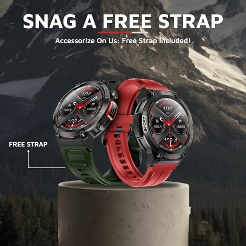 Image of Cult Ranger XR1-1.43 inch AMOLED Display,Outdoor Rugged Smartwatch for Men, Bluetooth Calling, 8 Days Battery, Continous Heart Rate,100+ Sports Mode, Live Cricket Score, Built-in Flashlight, Free Strap