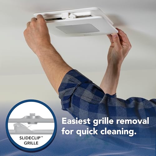 Image of Broan-NuTone Bathroom Exhaust Fan with LED light - Easy Retrofit Without Attic Access, Quiet 1.5 Sones, Effective Ventilation at 80 CFM ENERGY STAR Certified Moisture and Odor Control