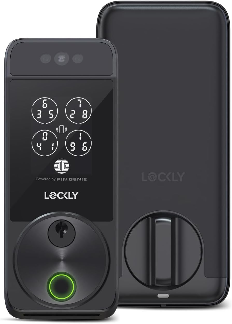 Lockly Visage Zeno Series Smart Lock, Facial Recognition & Fingerprint Keyless Entry Door Lock, Built-in Wi-Fi Deadbolt with Apple Home Key, PIN Genie Keypad, App Remote Control, Easy Installation Lockly Visage Zeno Series Smart Lock, Facial Recognition & Fingerprint Keyless Entry Door Lock, Built-in Wi-Fi Deadbolt with Apple Home Key, PIN Genie Keypad, App Remote Control, Easy Installation