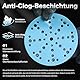 48 Stück Schleifpapier 150 mm Klett 40er Körnung Schleifpapier 49 Löcher Keramik Schleifscheiben Blau Staubentfernung Schleifpapier für Holz Metall Auto