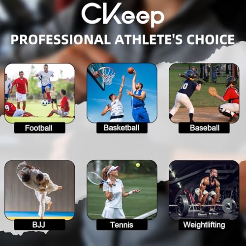 Image of CKeep Athletic Tape, Original Cotton Waterproof Sports Tape 1 Roll, Black | Very Sturdy No Glue Residue Wrist Ankle Tape for Climbing, Boxing, Athletes, Baseball Bats, Strains, Sprains, Injuries