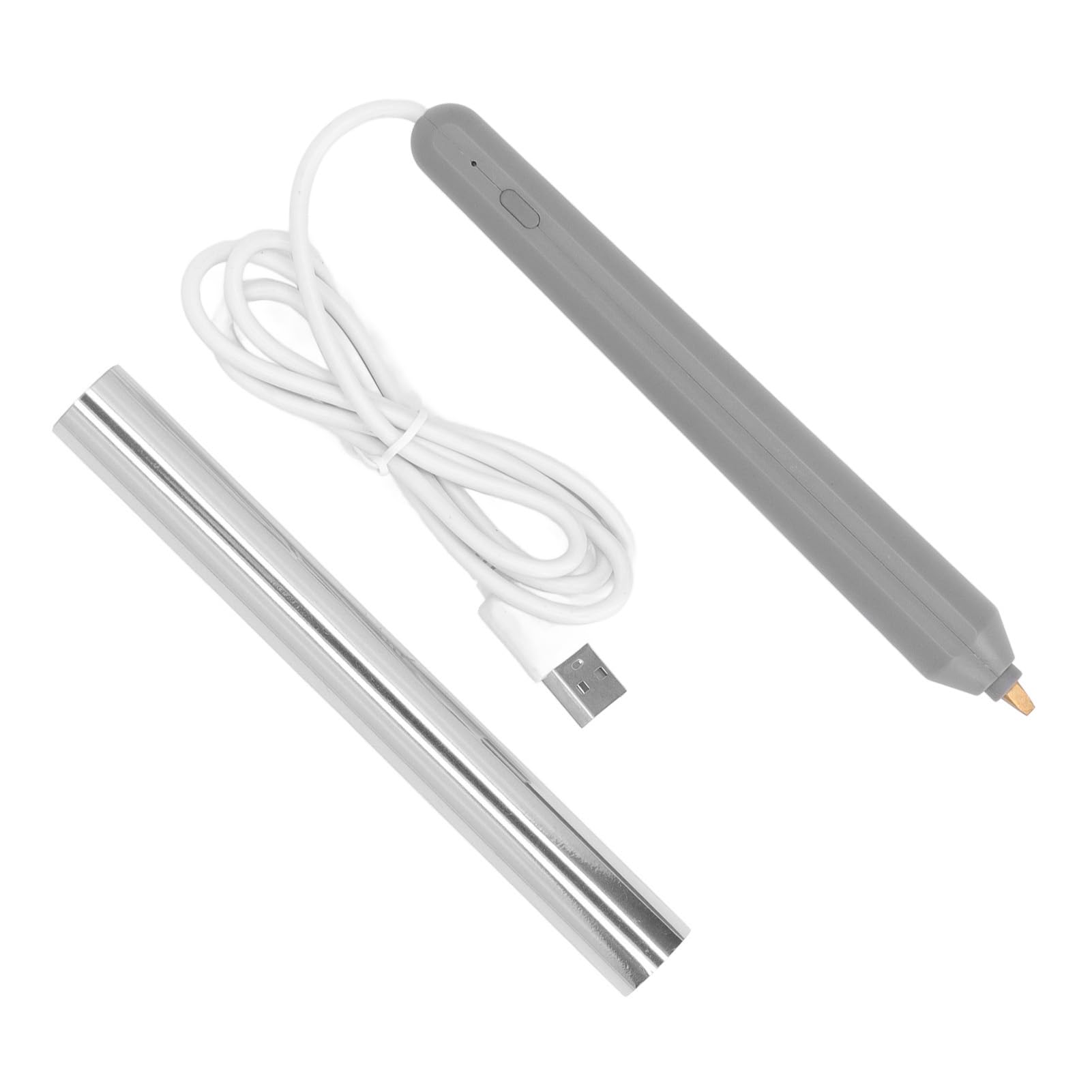 Penna a Lamina Termica Divertimento Fai-da-te Facile da Maneggiare Lamina in ABS per Goffratura Penna a Riscaldamento Rapido per Plastica (Argento)