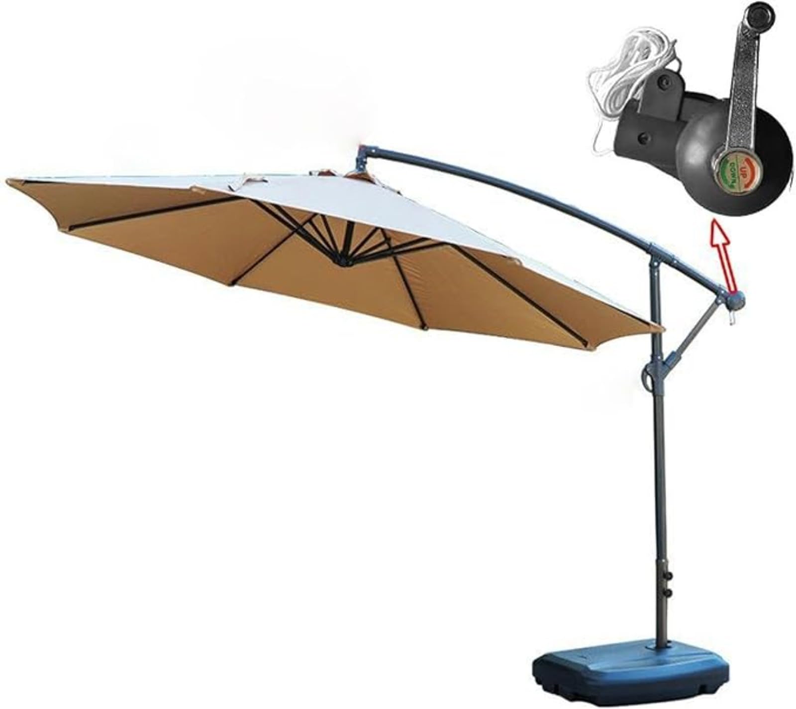 De Terrasse Pièces De Rechange pour Manivelle Poignée Parasol Pièces Détachées Mécanisme De Pièces De Rechange pour Parasol Parasol Déporté Manivelle De Rechange pour Extérieur