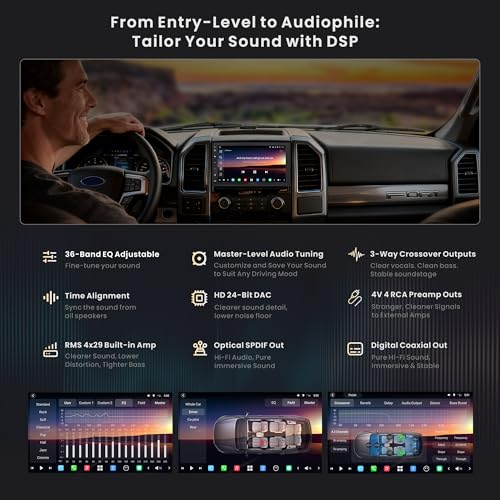 Image of ATOTOZONE 7-Inch Touchscreen Double-DIN Car Stereo,AI Agent,7.1.2 Surround Stage,4V RCA, 4G LTE, 8G+128G in-Dash Navi,Optical SPDIF Output,HDMI Input, ADS Protocol,Wireless CarPlay&Android Auto