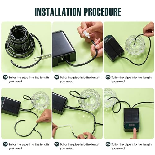 Kit de rega movido a energia solar Sunicon SW15, kit de rega automática para vasos de plantas, kit d