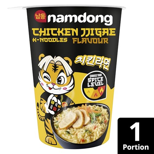 Namdong K-Noodles Chicken Jjigae Flavour Pot Instant Nudeln auf koreanische Art mit extra Chili-Gewürzmischung 84 g