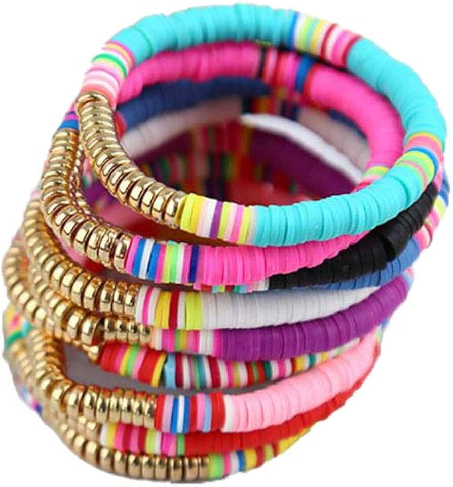 polymer clay beads bracelet