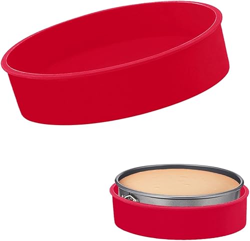 GBYAN Springform - Protector de sartén para moldes de 9 pulgadas, 9.5 pulgadas, molde redondo para tartas de queso de silicona, accesorios para
