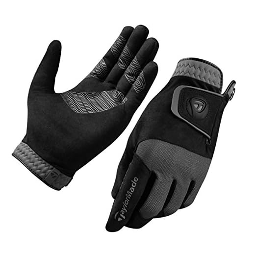 TaylorMade Men's Rain Control Golf Glove, Black, Medium/Large