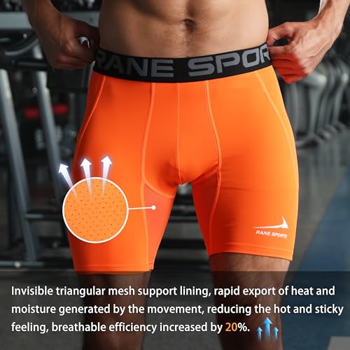Mens Compression Shorts Gym Running Base Layer Shorts Tights Fitness Workout Yoga Shorts with Phone Pockets4