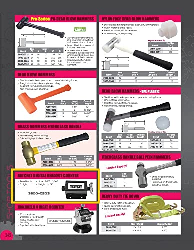 Image of HHIP 3900-0203 5-Digit Ratchet Counter with Reset Knob