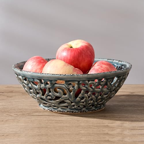 SIDUCAL Ceramic Fruit Bowl for Kitchen...