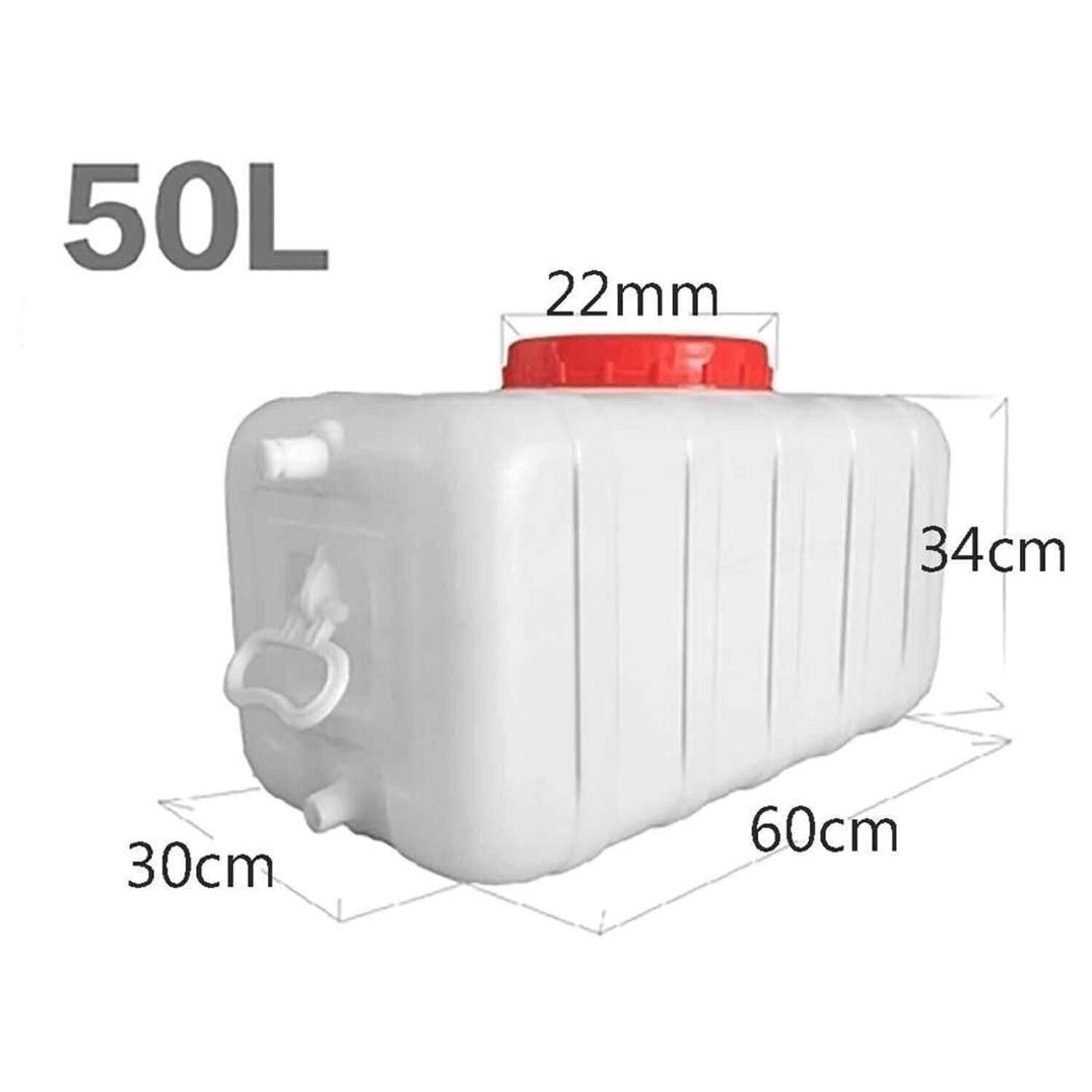 Serbatoio dell'Acqua Quadrato di Grado Alimentare, Contenitore di stoccaggio Portatile a Prova di perdite con Coperchio e Rubinetto, barile HDPE Gratuito BPA per Campeggio, Preparazione di Emergenza,