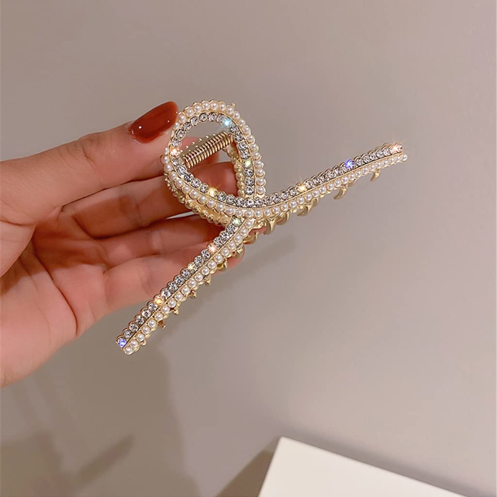 Forcine, fermagli, fermagli for capelli, fermagli for artigli, impugnatura for capelli Fermaglio for capelli con artiglio for capelli in metallo con strass imitazione elegante Fermaglio for capelli ge