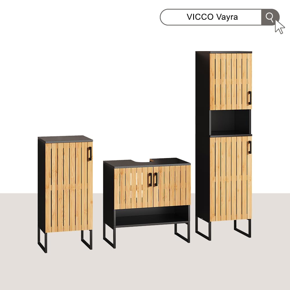 Vicco Szafka pod umywalkę "Vayra", Bambus, 60 x 65.5 cm