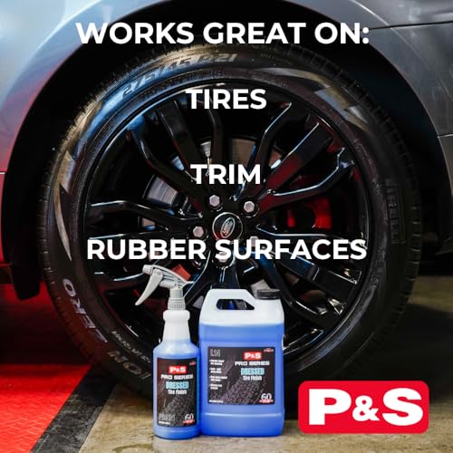 Image of P & S Professional Detail Products Dressed Tire Finish - Water-Based, High-Gloss Tire Dressing for a Clean, Satin Shine - 1 Gallon